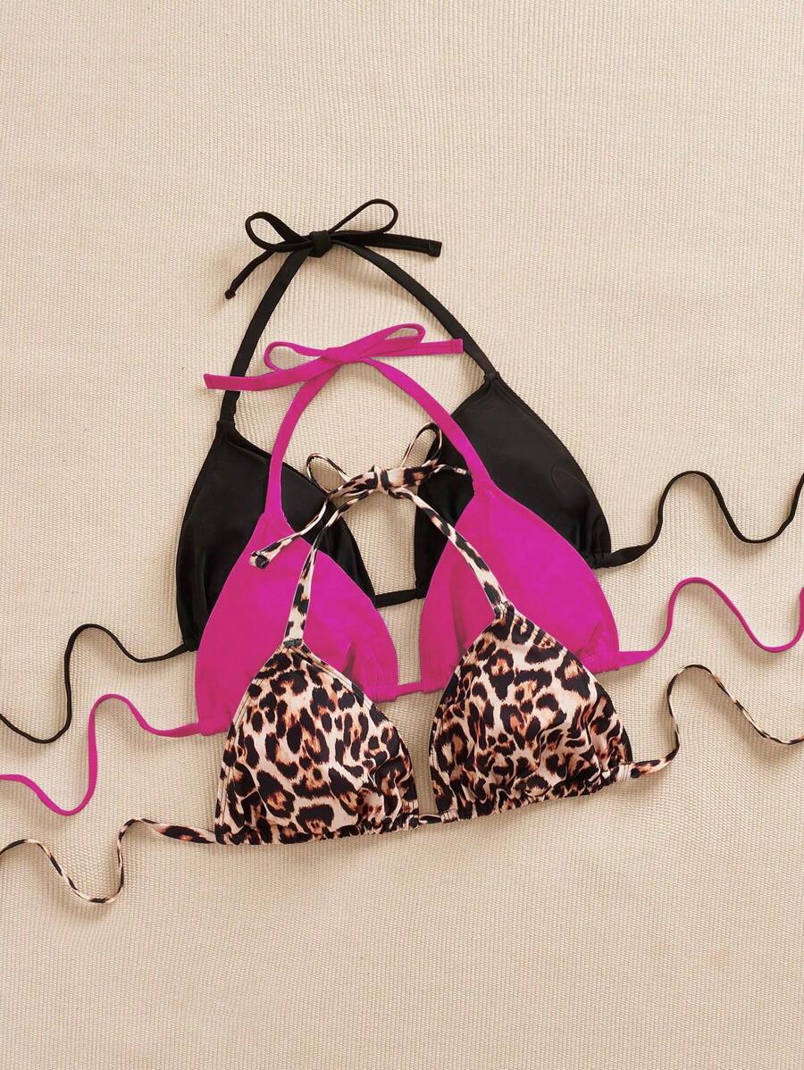 Ženski bikini set od 3 dela plus size,višebojni