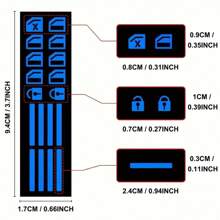 18pcs Car Window Control Button Luminous Stickers, Car Interior Glow-In-The-Dark Fluorescent Stickers