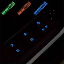 18pcs Car Window Control Button Luminous Stickers, Car Interior Glow-In-The-Dark Fluorescent Stickers