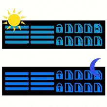18pcs Car Window Control Button Luminous Stickers, Car Interior Glow-In-The-Dark Fluorescent Stickers