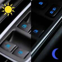 18pcs Car Window Control Button Luminous Stickers, Car Interior Glow-In-The-Dark Fluorescent Stickers