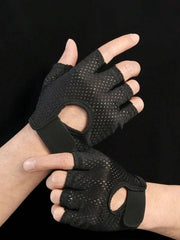 1 par letnjih rukavica bez prstiju od ledene svile, prozračne, za teretanu i fitnes, - unisex