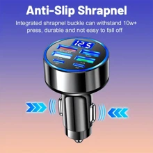 6pcs Car Charger Adapter Blocks With 3-In-1 Braided Charging Cables, Compatible With IPhone, Car Charging Set