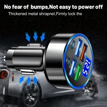 6pcs Car Charger Adapter Blocks With 3-In-1 Braided Charging Cables, Compatible With IPhone, Car Charging Set