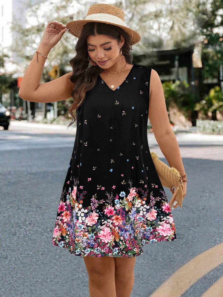 Ženska ležerna letnja haljina  u boho stilu, plus size