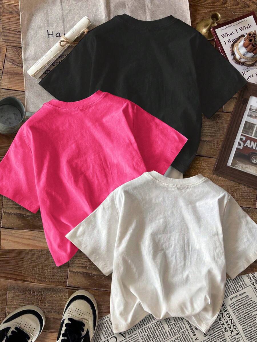 3kom/Set Ženske Casual Minimalističke Majice sa Printom Trešnje
