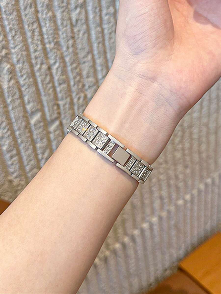 Metalna narukvica za sat sa kristalima, kompatibilna sa Apple Watch, odličan poklon