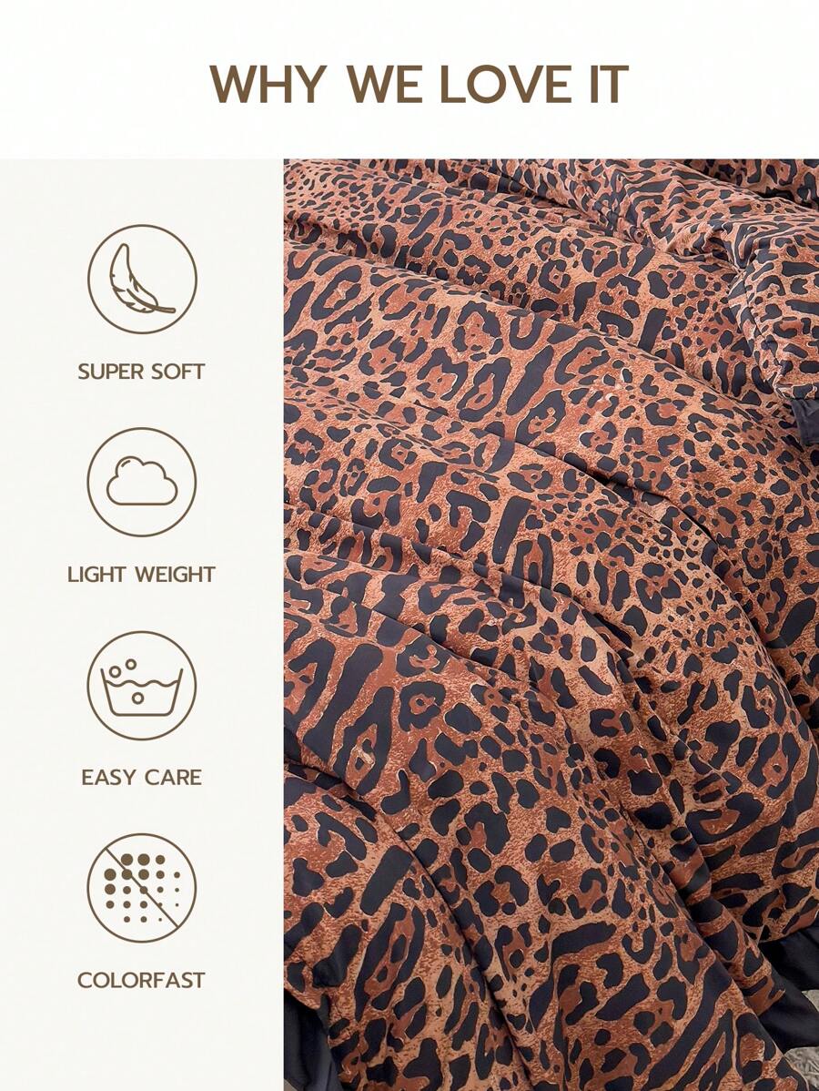 Mekana, lagana i prozračna posteljina sa leopard printom i čipkom