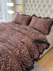 Mekana, lagana i prozračna posteljina sa leopard printom i čipkom