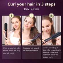 Ceramic Straightening Brush, With LCD Display And Adjustable Temperature, Suitable For All Hair Types, Anti-Scald Teeth Design, Creates Smooth And Frizz-Free Hair - The Perfect Gift For Women