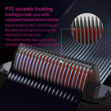 Ceramic Straightening Brush, With LCD Display And Adjustable Temperature, Suitable For All Hair Types, Anti-Scald Teeth Design, Creates Smooth And Frizz-Free Hair - The Perfect Gift For Women