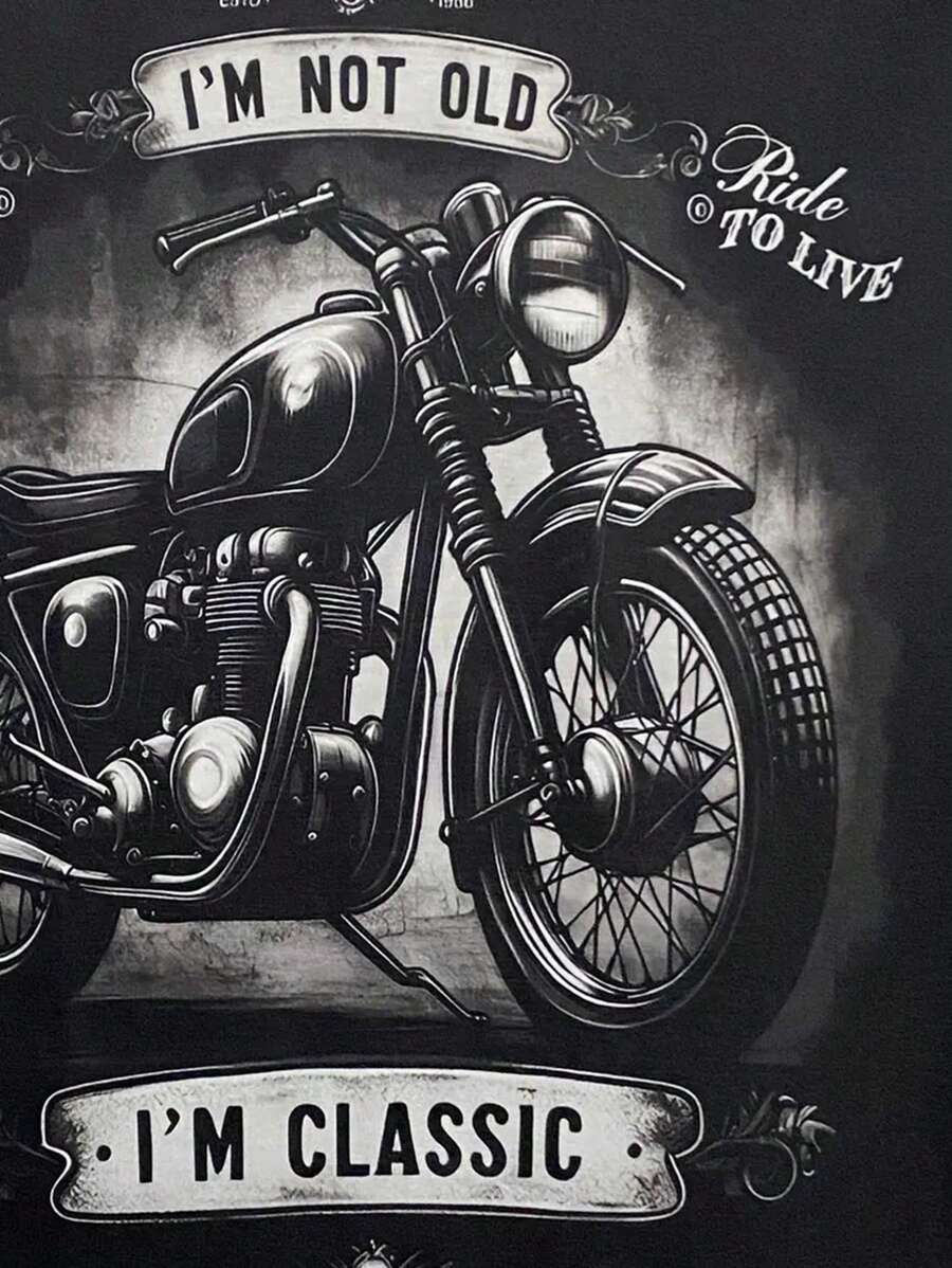 Muška majica kratkih rukava sa okruglim izrezom, 3D digitalni vintage motiv