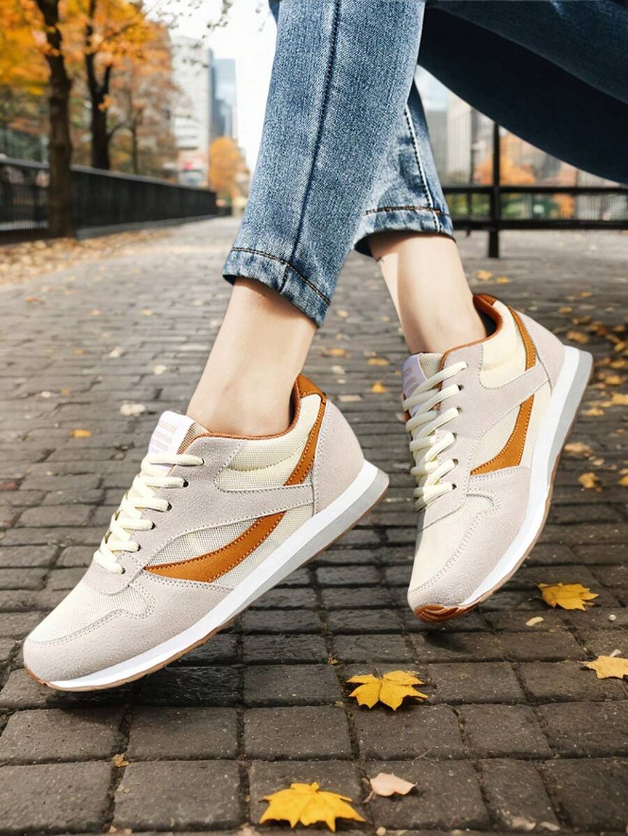 Ženske retro patike sa okruglim vrhom, pertama i mekim đonom, udobne, ležerne