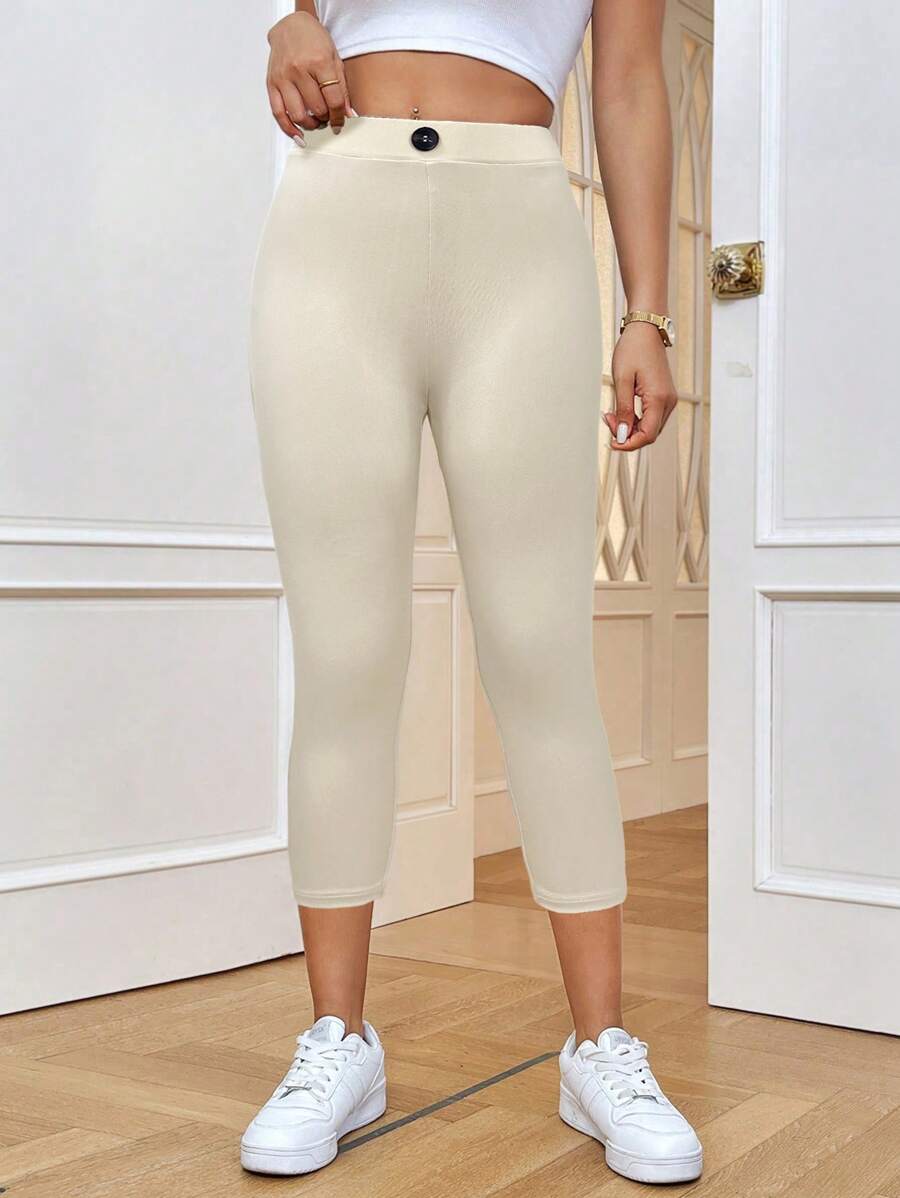 Essnce Ležerne uske kapri pantalone sa zadnjim džepovima