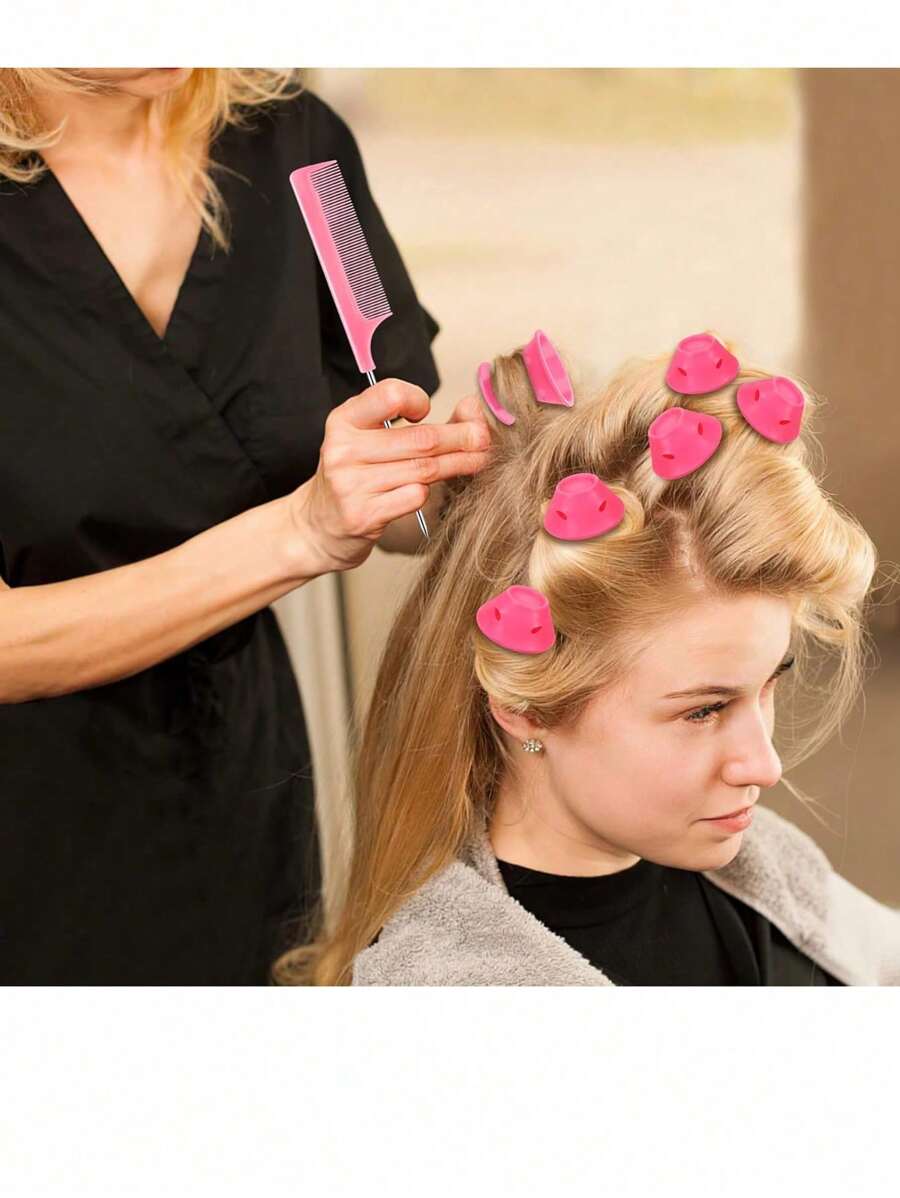 20 kom roze silikonskih uvijača za kosu , magični valjci