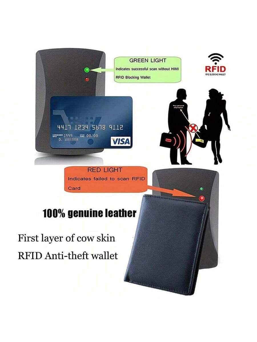 Muški trodelni novčanik od prave kože sa RFID zaštitom