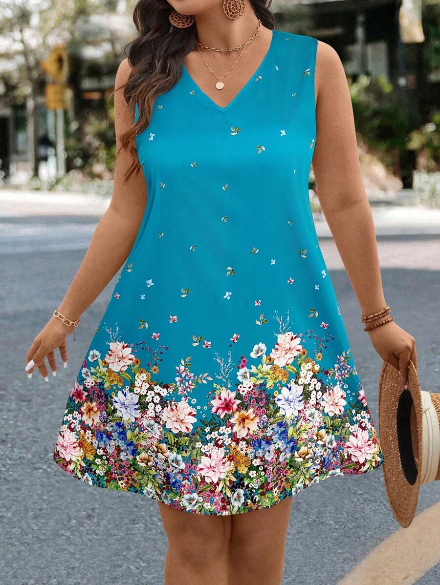 Ženska ležerna letnja haljina  u boho stilu, plus size