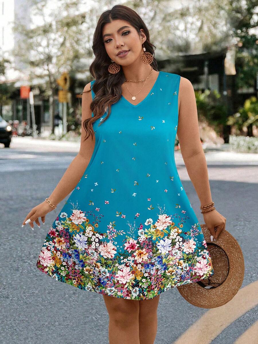 Ženska ležerna letnja haljina  u boho stilu, plus size