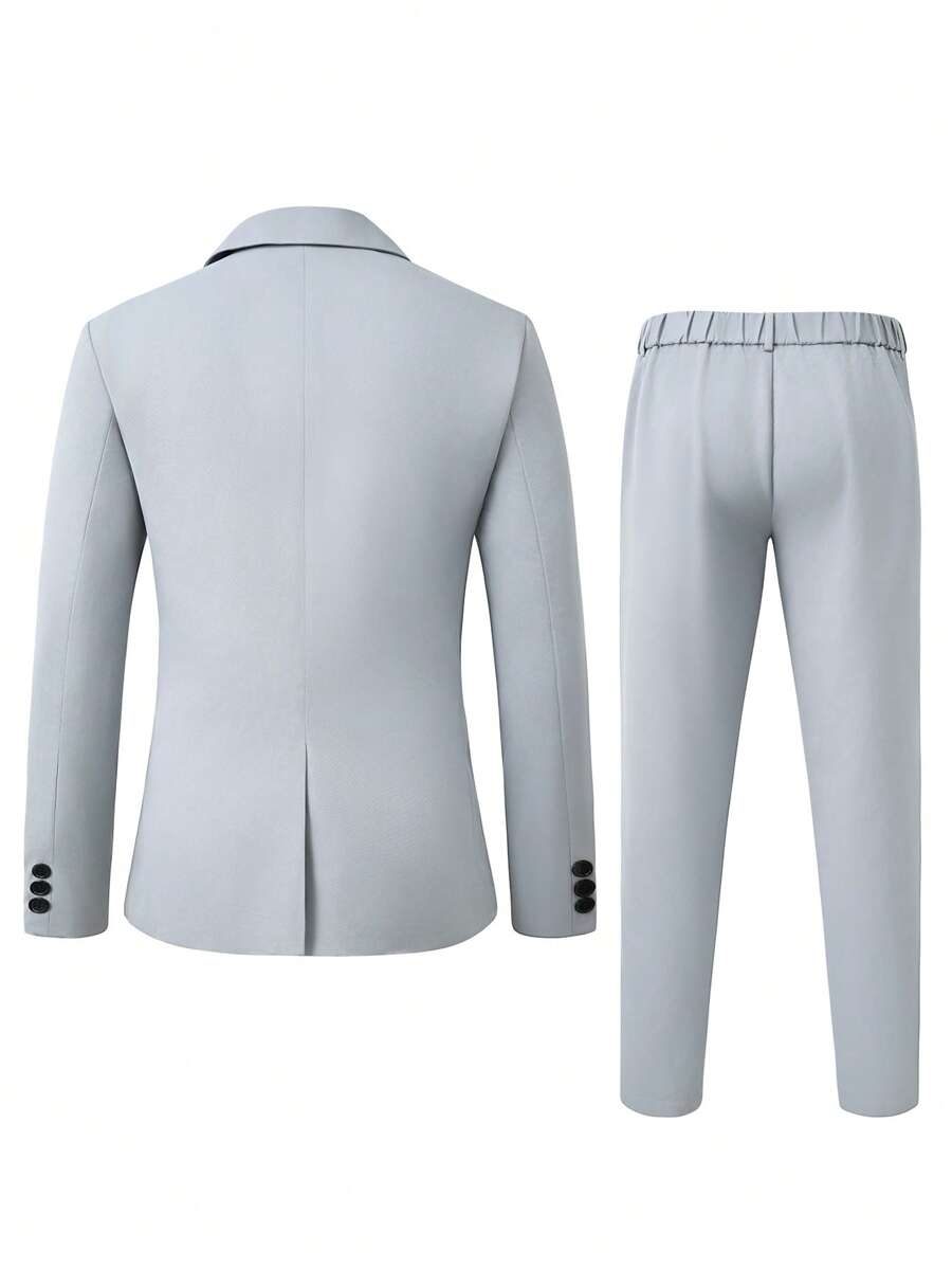 Muški poslovni set sa užim krojem, sako sa špicastim reverima i pantalone
