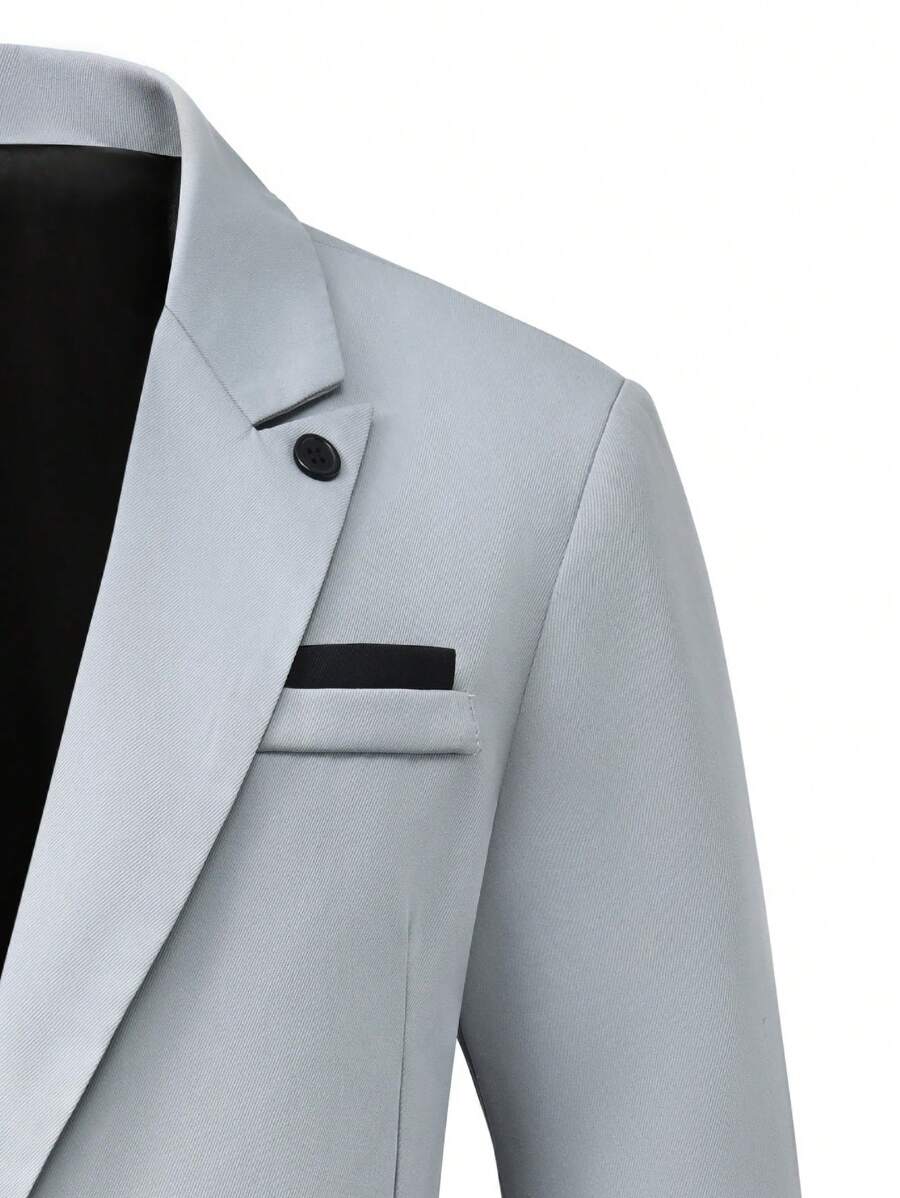 Muški poslovni set sa užim krojem, sako sa špicastim reverima i pantalone