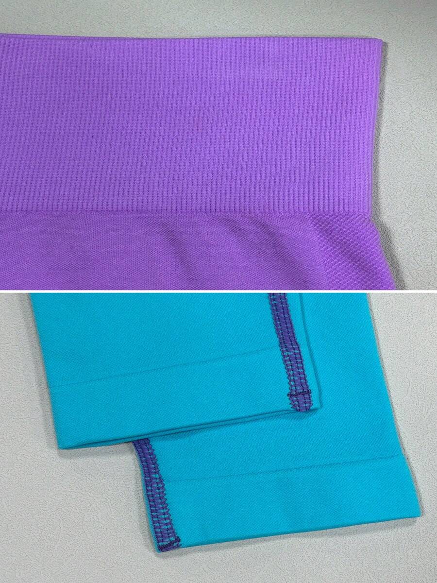 Ženske modne ombre pantalone za jogu  za trening, bešavne uske helanke sa visokim strukom