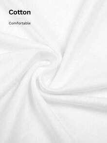 Women's Casual Solid Color T-Shirt With Simple English Graphic Print, Round Neck, Short Sleeve White Summer
