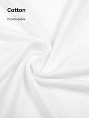Women's Casual Solid Color T-Shirt With Simple English Graphic Print, Round Neck, Short Sleeve White Summer