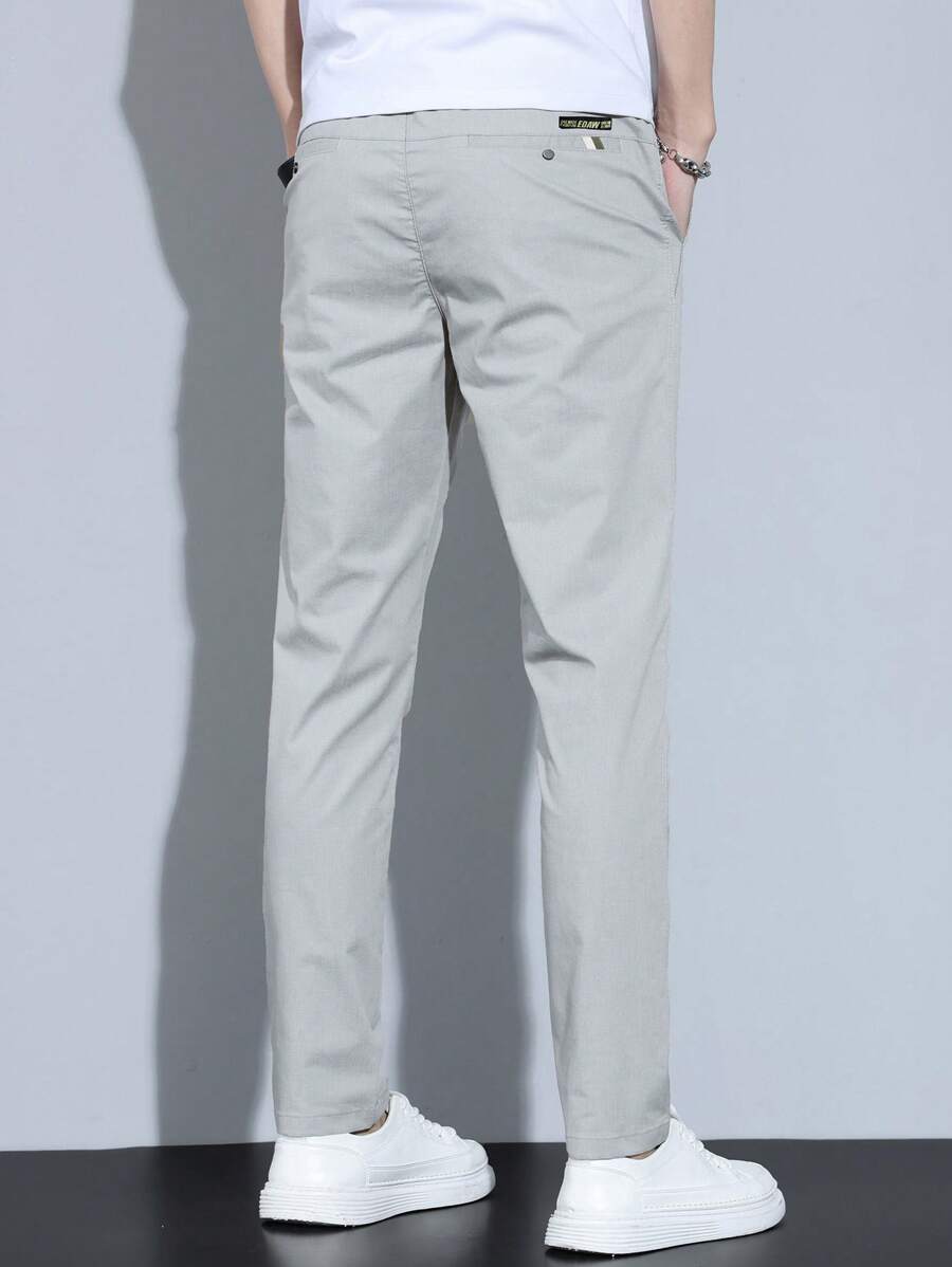 Muške ležerne deblje pantalone jednobojne sa termo postavom