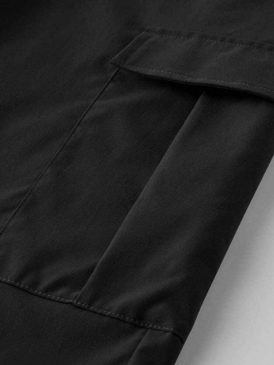 3 kom/set muške ležerne cargo pantalone jednobojne sa pertlom u struku