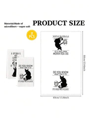 2 komada kuhinjskih krpa sa dizajnom mačke