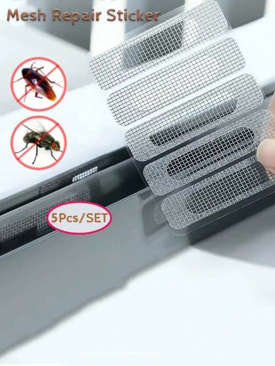5 kom/25 kom/50 kom/100 kom/200 kom samolepljivi komplet zakrpa za popravku mrežice za prozor, za popravku pocepane i iscepane plastične mrežice, vodootporna traka za vrata i prozore, popravka rupa na komarniku, lako se nanose trake zakrpa