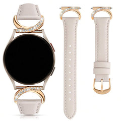 Luksuzna narukvica za sat od mikrovlakna sa C-oblikovanom kopčom sa dijamantom - kompatibilna sa Galaxy Watch 7/6/5/4 (40mm/45mm), Watch 6 Classic (43mm/50mm) i Watch 5 Pro (45mm)