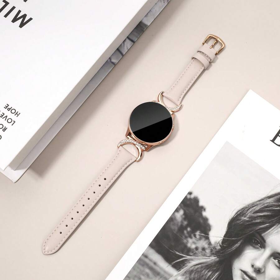 Luksuzna narukvica za sat od mikrovlakna sa C-oblikovanom kopčom sa dijamantom - kompatibilna sa Galaxy Watch 7/6/5/4 (40mm/45mm), Watch 6 Classic (43mm/50mm) i Watch 5 Pro (45mm)