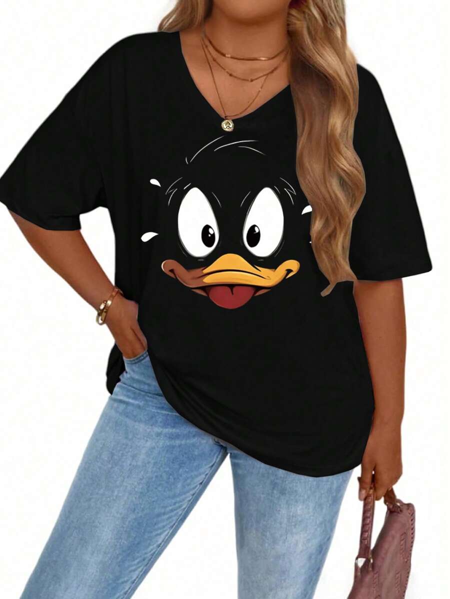 Ženska plus size majica sa zabavnim printom