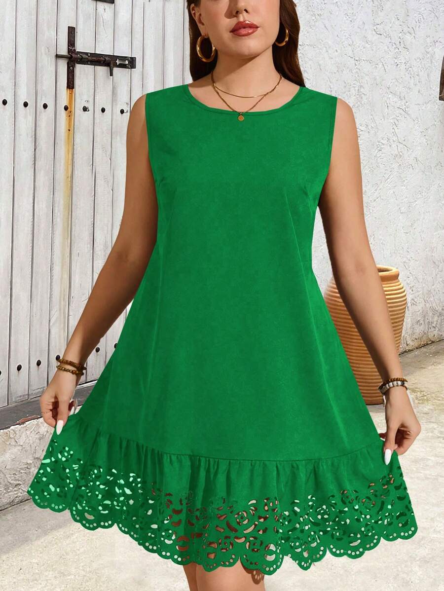 Ženska ležerna haljina , plus size, letnja, elegantna, bez rukava