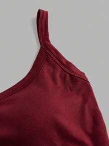 SHEIN VCAY 3pcs Women Casual Racerback Crop Tank Tops With Built-In Bra, Suitable For Summer