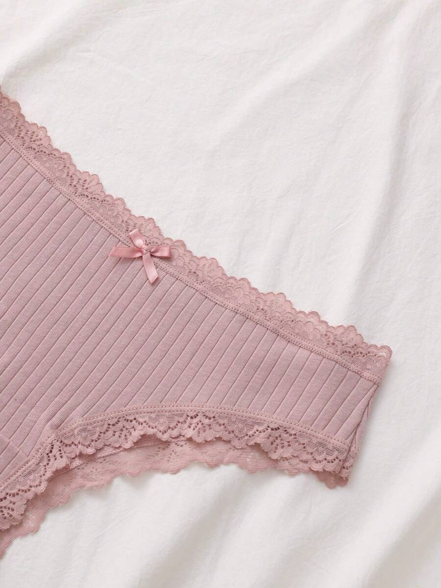 7 kom/set udobne prugaste pamučne gaćice, seksi donji veš