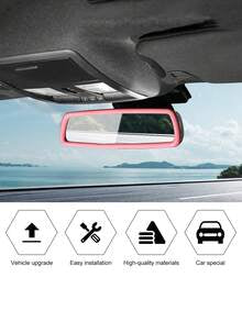 1pc Simple Silicone Rearview Mirror Protective Cover, Car Decor, Fit For Most Cars, Model Y/3 Center Console Protector, Protect Screen, Essential Car Accessory