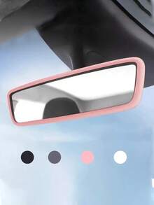 1pc Simple Silicone Rearview Mirror Protective Cover, Car Decor, Fit For Most Cars, Model Y/3 Center Console Protector, Protect Screen, Essential Car Accessory