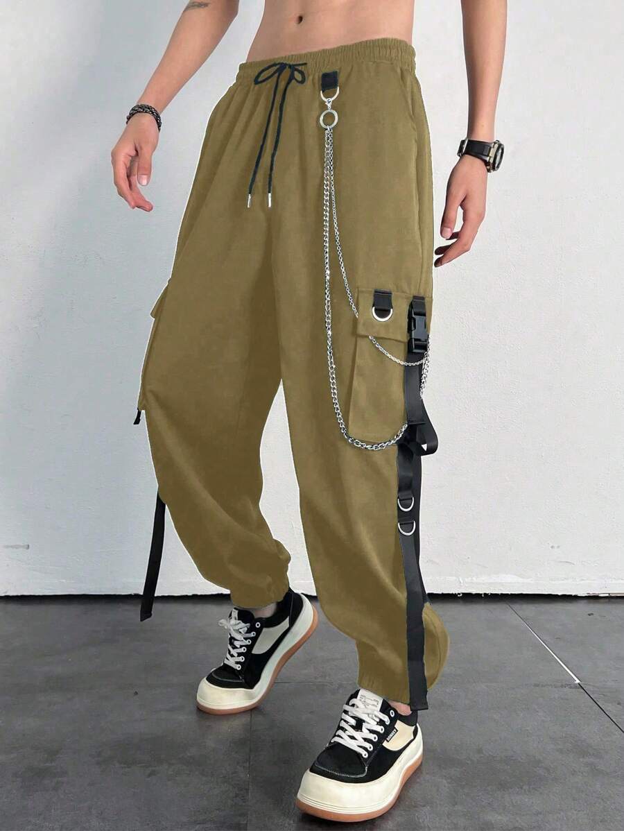 Muške cargo pantalone sa detaljima