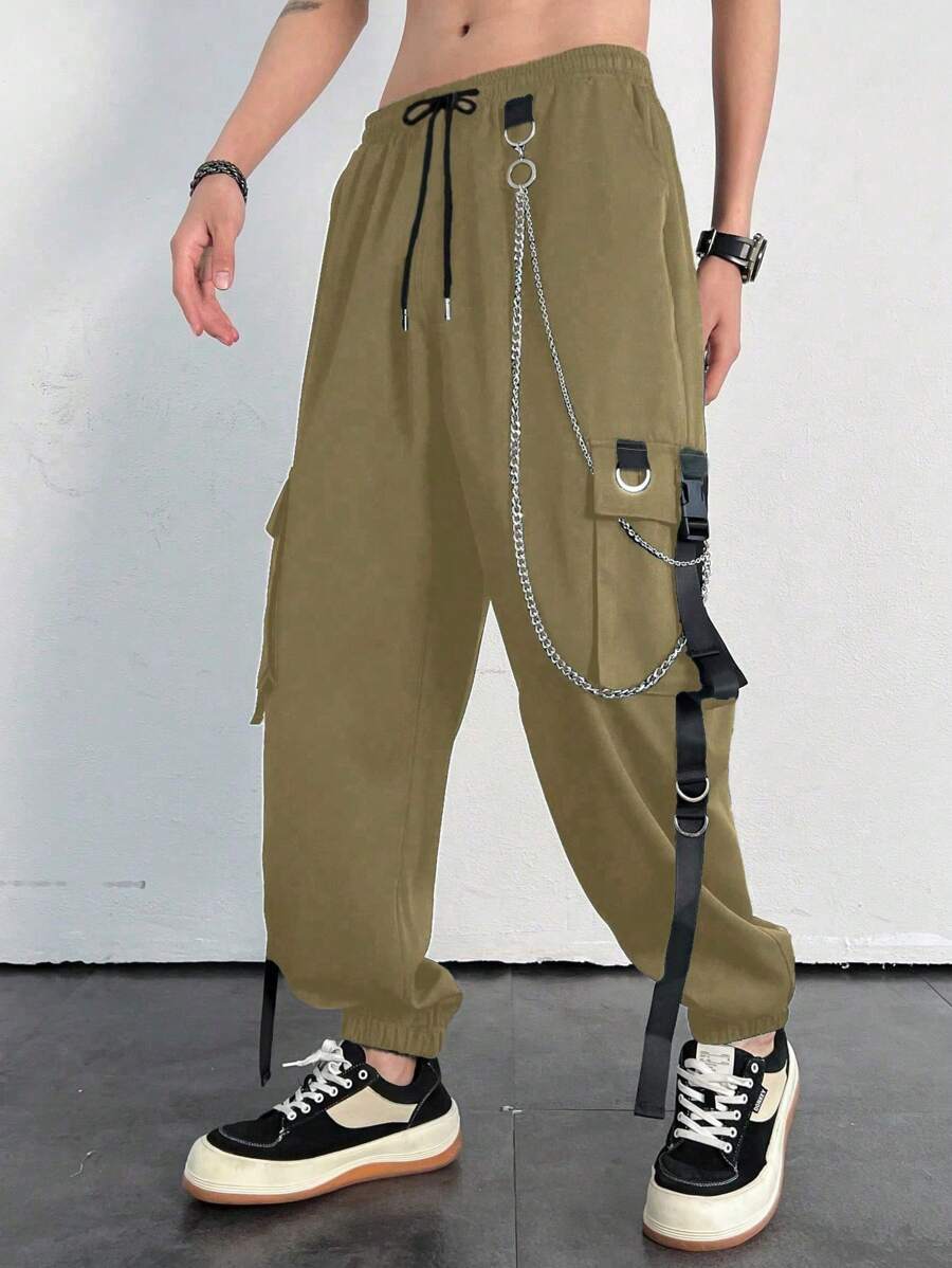 Muške cargo pantalone sa detaljima