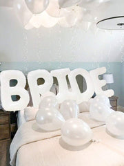 Set od 25 balona za mladu, beli baner "BRIDE" od 40 inča
