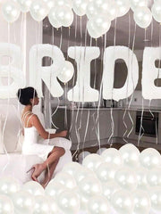 Set od 25 balona za mladu, beli baner "BRIDE" od 40 inča