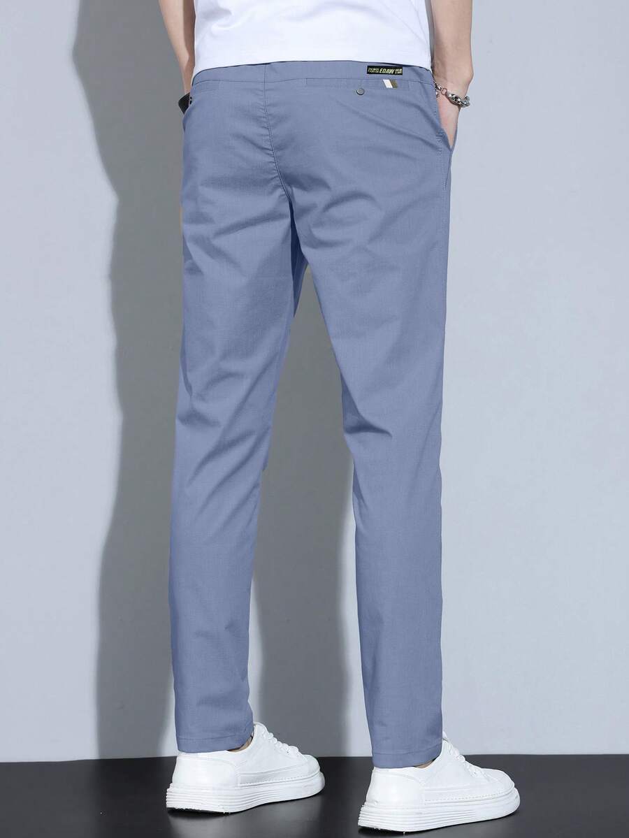 Muške ležerne deblje pantalone jednobojne sa termo postavom