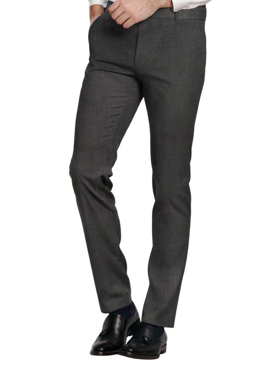 Muški set od 3 dela u jednoj boji, slim fit, rastegljiv, uključuje sako, prsluk i pantalone