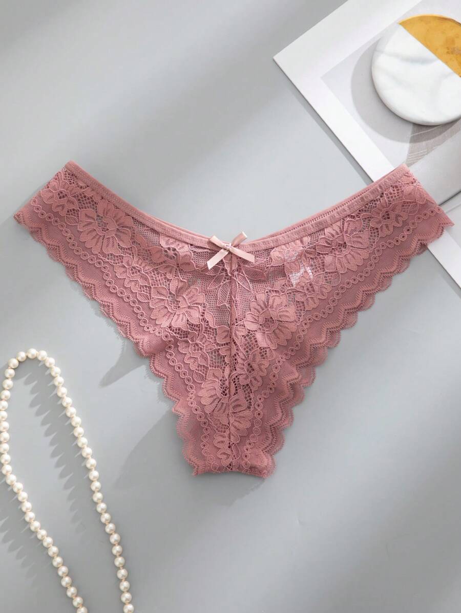 12 kom/pakovanje ženske elegantne i udobne bikini gaćice sa čipkastom ivicom