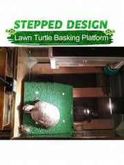 1pc Artificial Grass Platform Turtle Sunbathing Floating Island - Reptile Habitat Decor With Mini Swimming Ring, Suitable For Brazilian Turtle/Aquatic Turtle/Tortoise To Rest, Sunbathe, And Climb