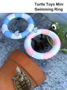 1pc Artificial Grass Platform Turtle Sunbathing Floating Island - Reptile Habitat Decor With Mini Swimming Ring, Suitable For Brazilian Turtle/Aquatic Turtle/Tortoise To Rest, Sunbathe, And Climb