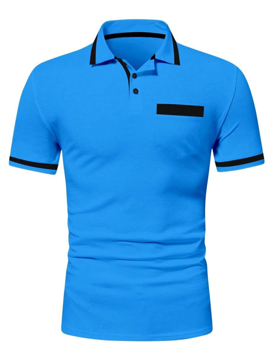 Muška formalna polo majica od pamuka sa kontrastnim detaljima