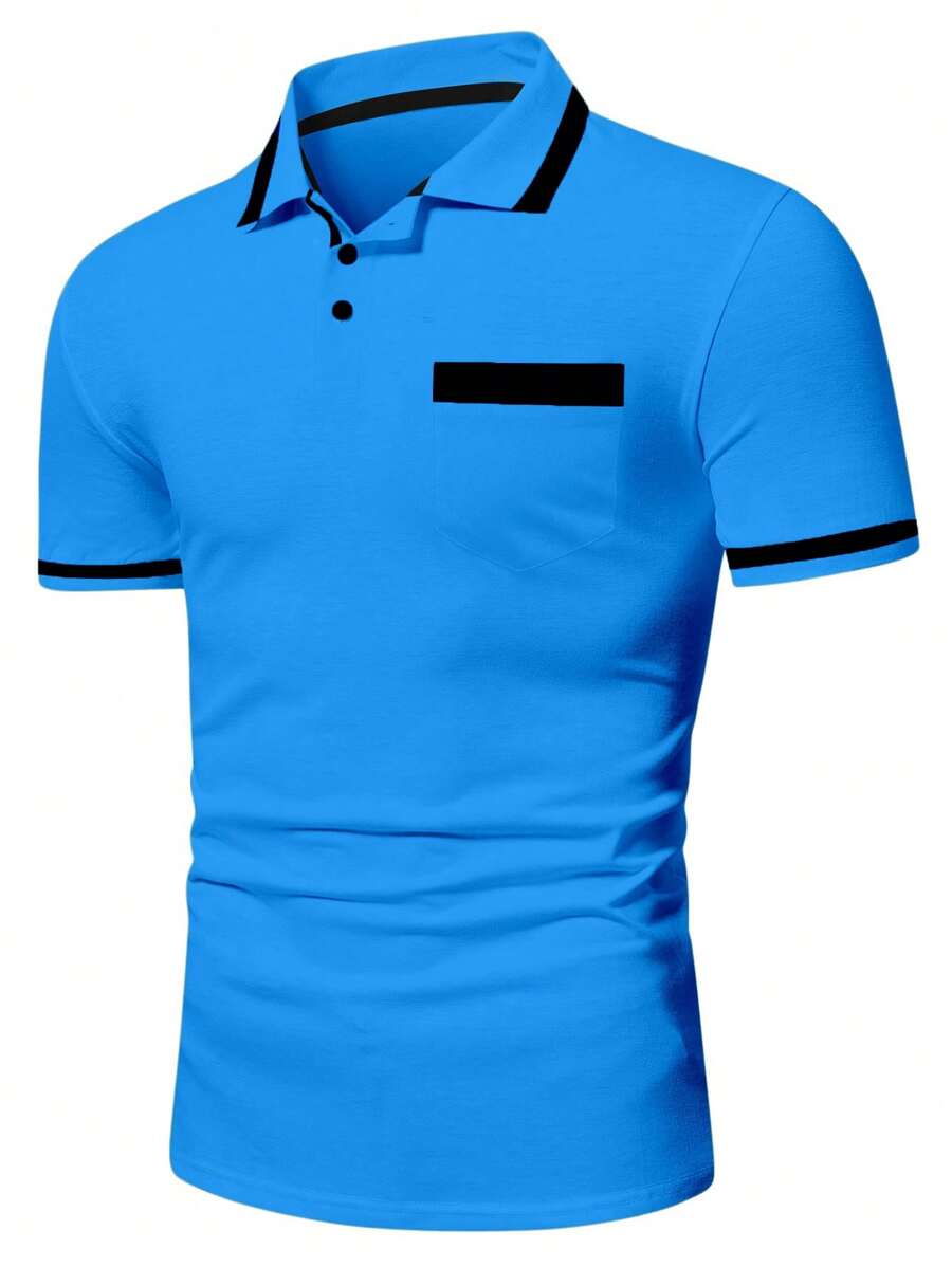 Muška formalna polo majica od pamuka sa kontrastnim detaljima